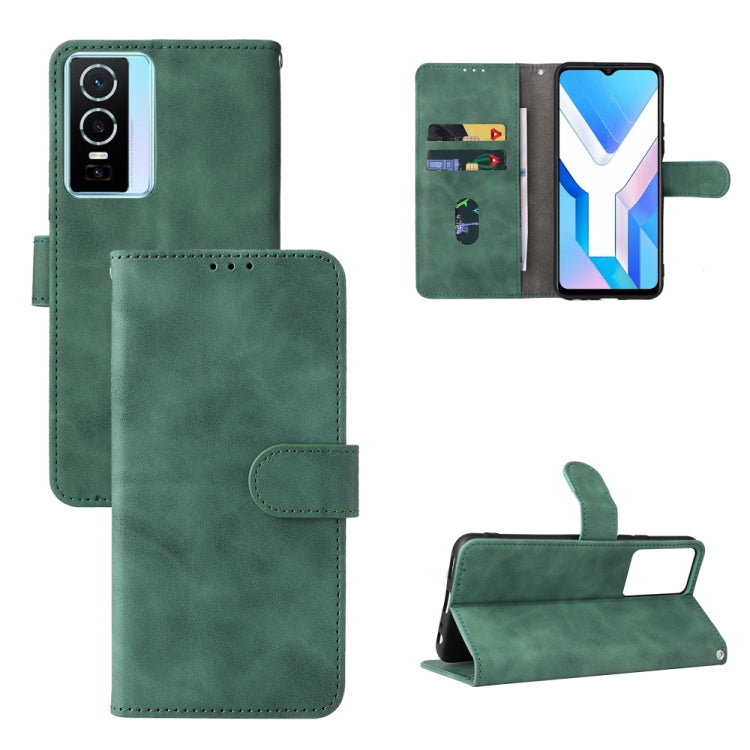 For vivo Y76 5G/Y76S 5G/Y74S Skin Feel Magnetic Flip Leather Phone Case