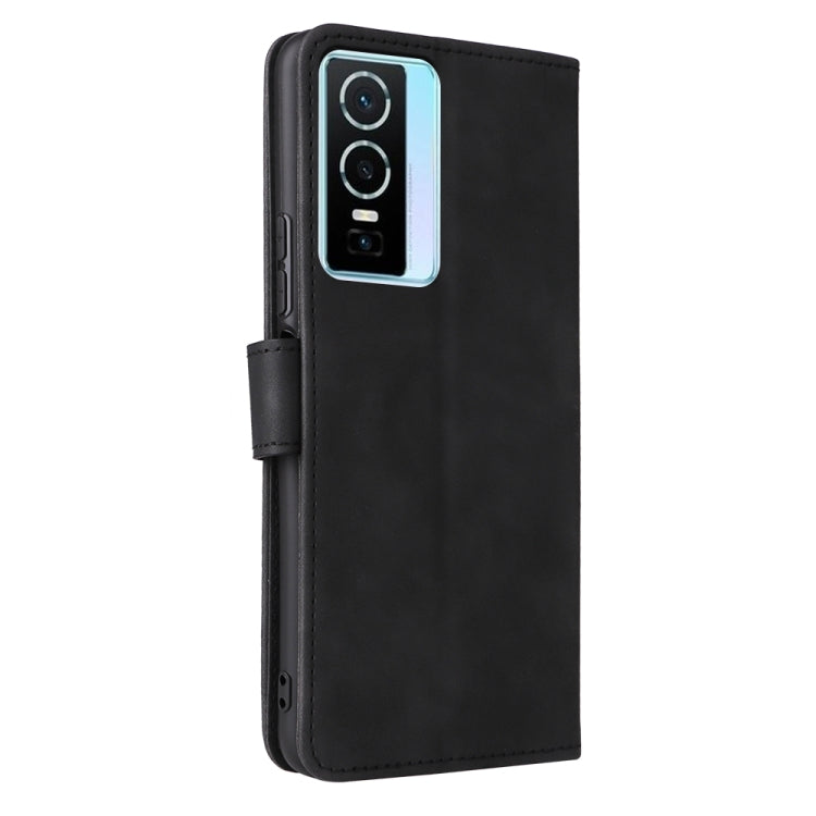 For vivo Y76 5G/Y76S 5G/Y74S Skin Feel Magnetic Flip Leather Phone Case