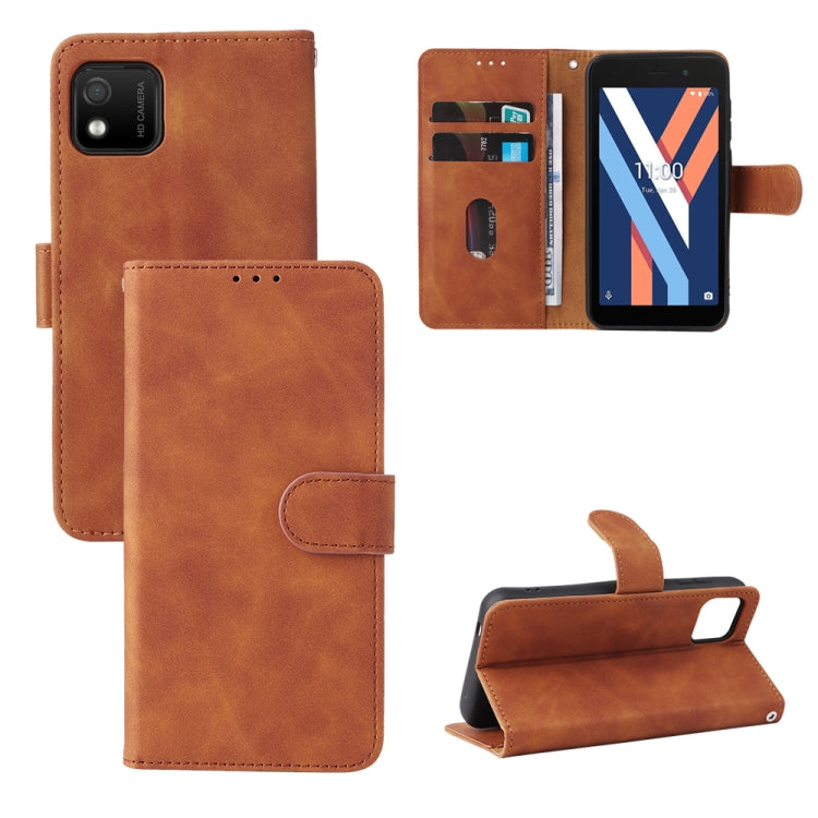 For Wiko Y52 Skin Feel Magnetic Flip Leather Phone Case