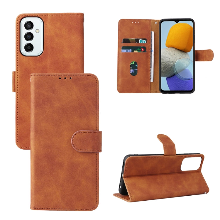 For Samsung Galaxy M23 5G Skin Feel Magnetic Flip Leather Phone Case