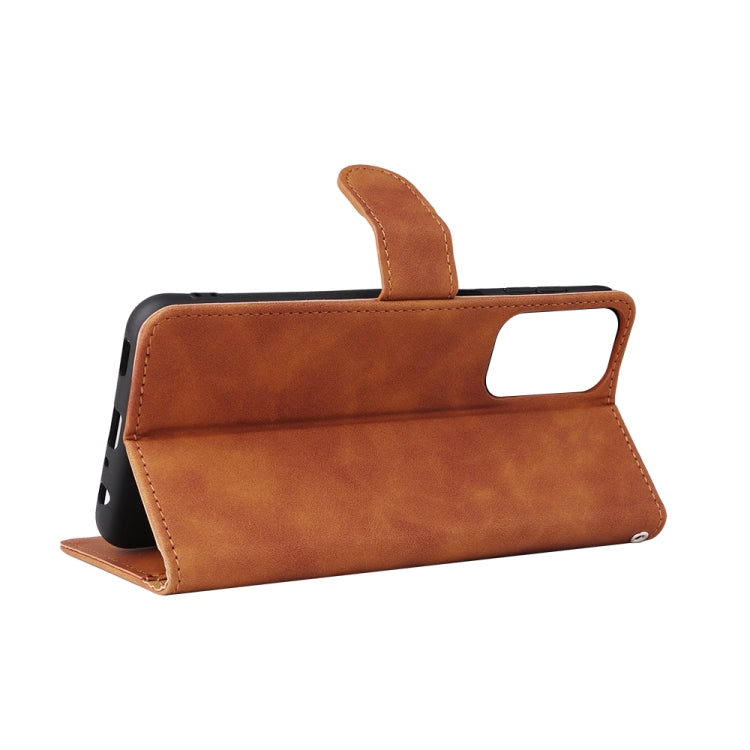 For Samsung Galaxy M23 5G Skin Feel Magnetic Flip Leather Phone Case