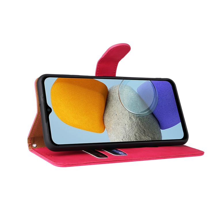 For Samsung Galaxy M23 5G Skin Feel Magnetic Flip Leather Phone Case