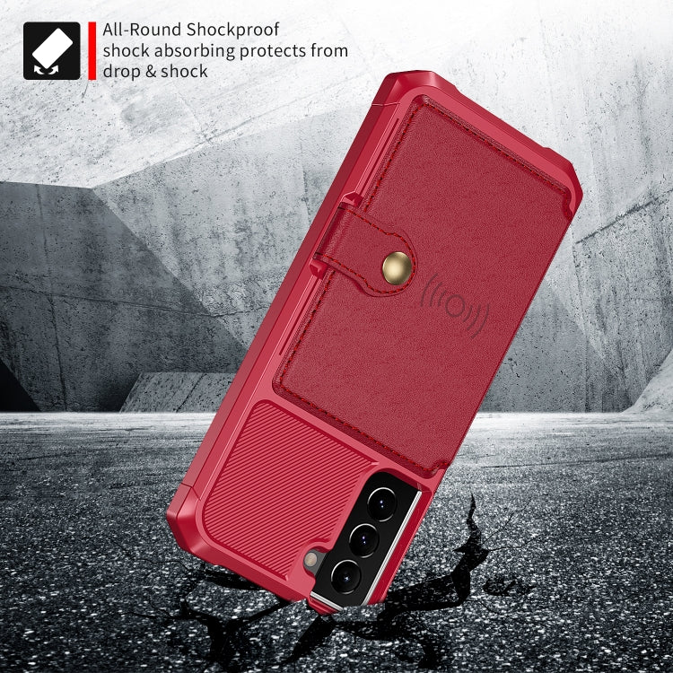 For Samsung Galaxy S21+ 5G Magnetic Wallet Card Bag Leather Phone Case