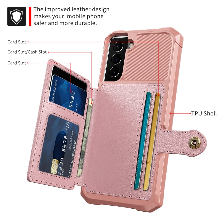 For Samsung Galaxy S21+ 5G Magnetic Wallet Card Bag Leather Phone Case