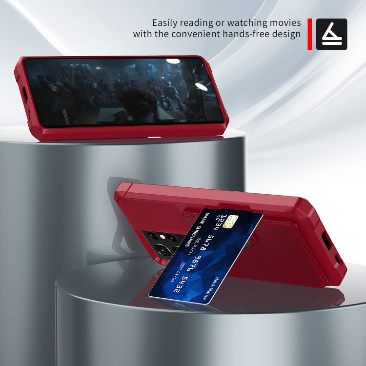 For Samsung Galaxy S21 Ultra 5G Magnetic Wallet Card Bag Leather Phone Case
