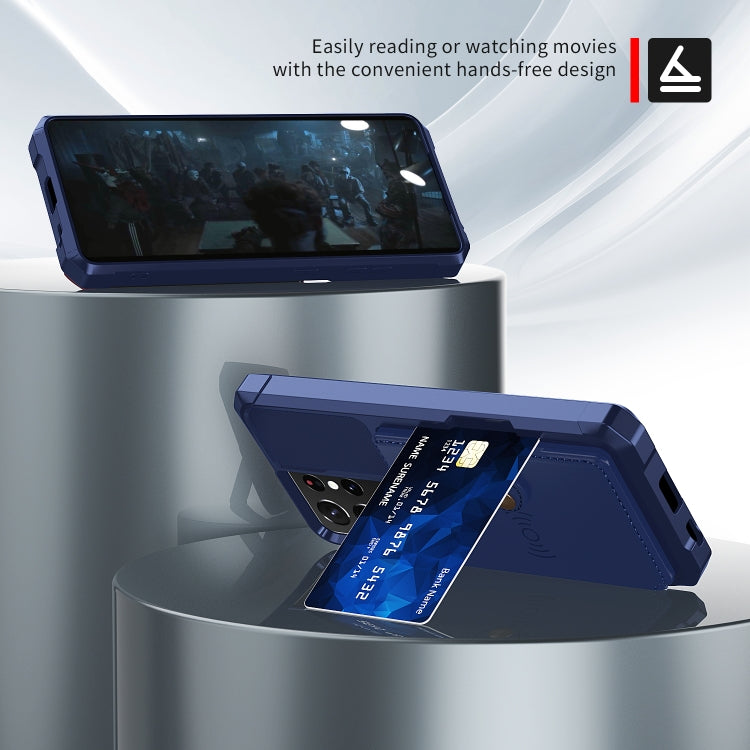 For Samsung Galaxy S21 Ultra 5G Magnetic Wallet Card Bag Leather Phone Case