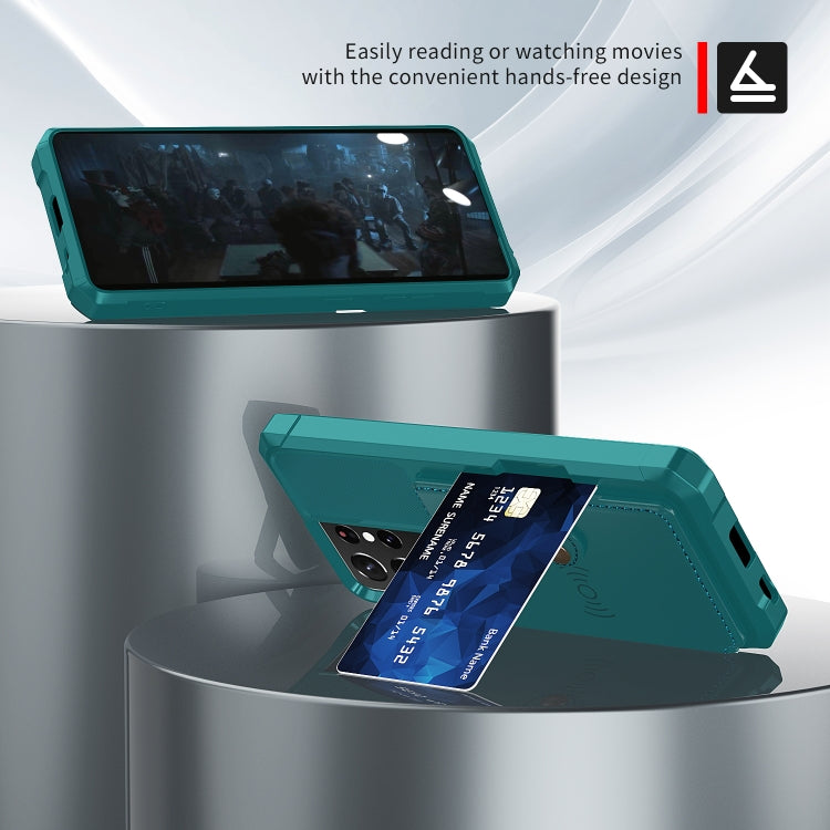 For Samsung Galaxy S21 Ultra 5G Magnetic Wallet Card Bag Leather Phone Case