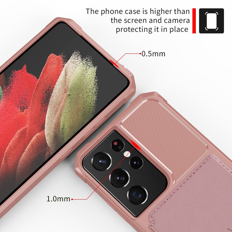For Samsung Galaxy S21 Ultra 5G Magnetic Wallet Card Bag Leather Phone Case