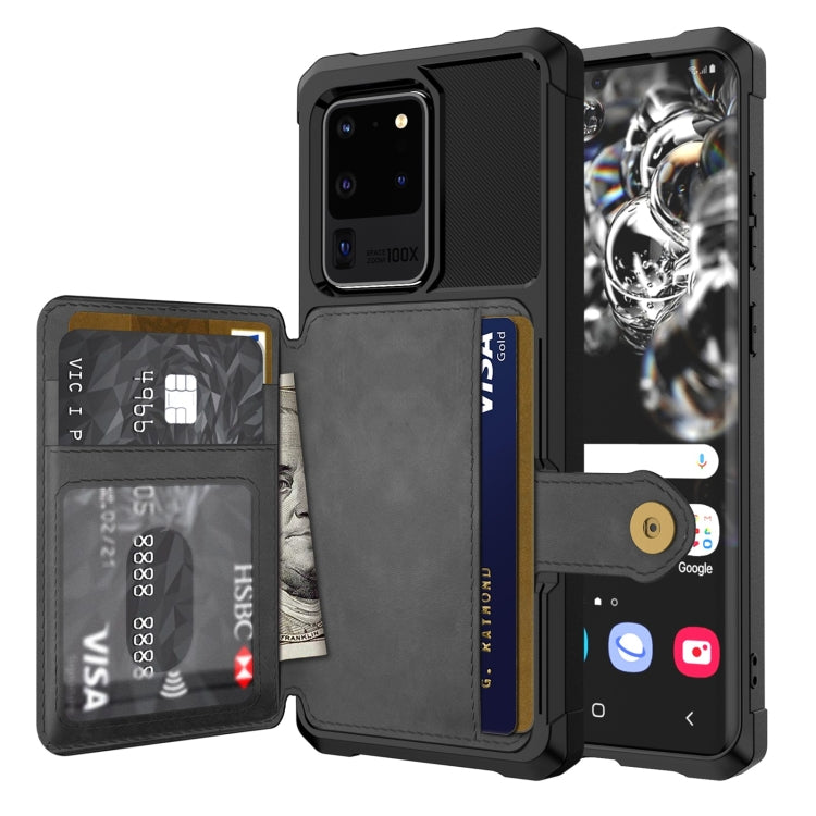 For Samsung Galaxy S20+ Magnetic Wallet Card Bag Leather Phone Case