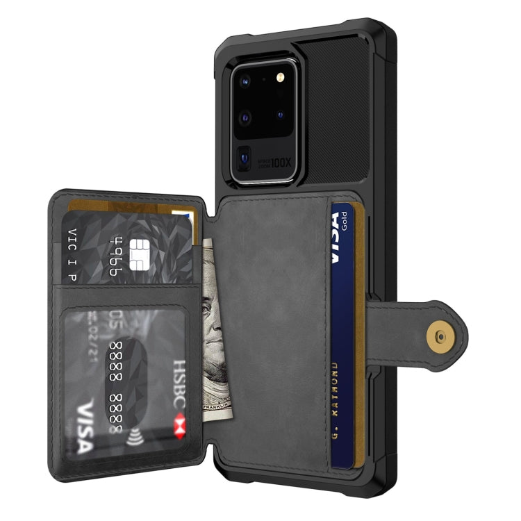 For Samsung Galaxy S20+ Magnetic Wallet Card Bag Leather Phone Case