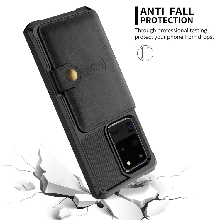 For Samsung Galaxy S20+ Magnetic Wallet Card Bag Leather Phone Case