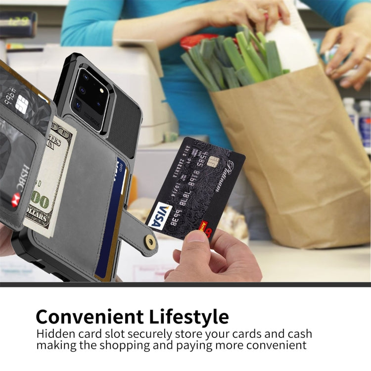 For Samsung Galaxy S20+ Magnetic Wallet Card Bag Leather Phone Case