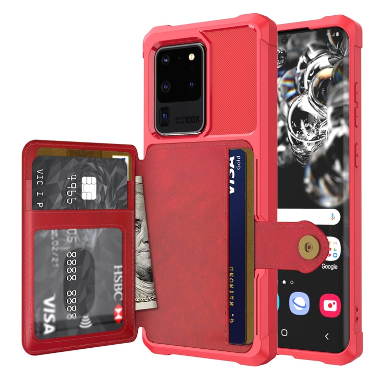 For Samsung Galaxy S20+ Magnetic Wallet Card Bag Leather Phone Case