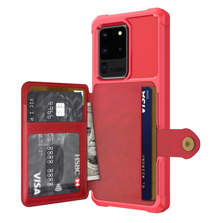 For Samsung Galaxy S20+ Magnetic Wallet Card Bag Leather Phone Case