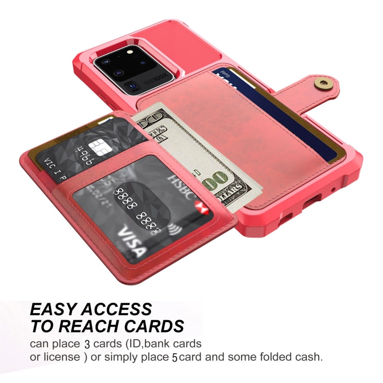 For Samsung Galaxy S20+ Magnetic Wallet Card Bag Leather Phone Case