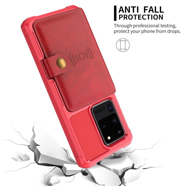 For Samsung Galaxy S20+ Magnetic Wallet Card Bag Leather Phone Case