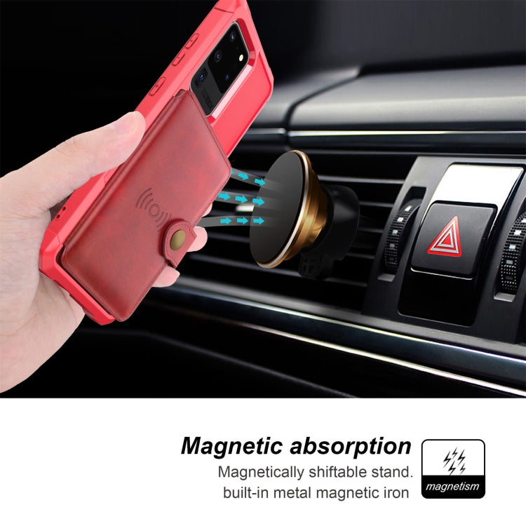For Samsung Galaxy S20+ Magnetic Wallet Card Bag Leather Phone Case
