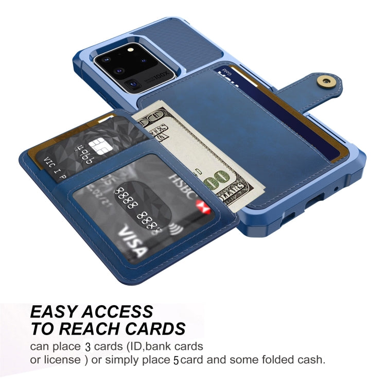 For Samsung Galaxy S20+ Magnetic Wallet Card Bag Leather Phone Case