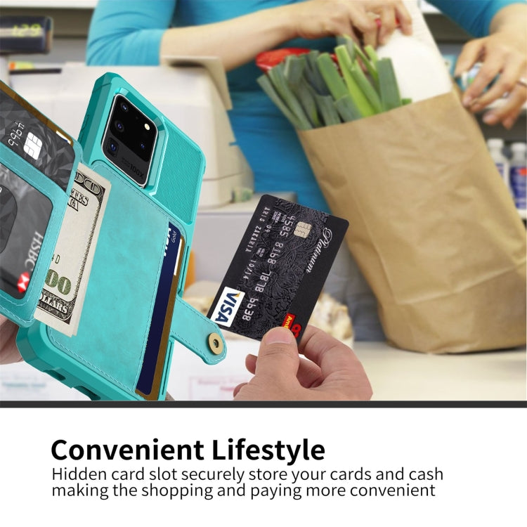 For Samsung Galaxy S20+ Magnetic Wallet Card Bag Leather Phone Case