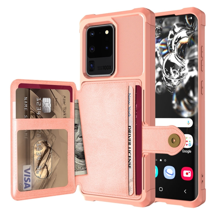 For Samsung Galaxy S20+ Magnetic Wallet Card Bag Leather Phone Case