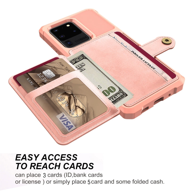 For Samsung Galaxy S20+ Magnetic Wallet Card Bag Leather Phone Case