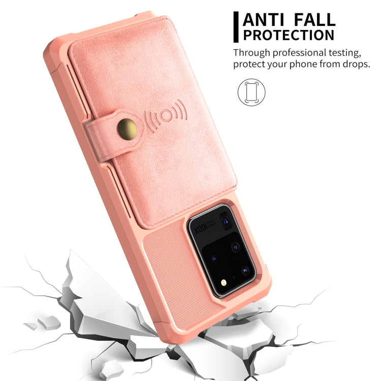 For Samsung Galaxy S20+ Magnetic Wallet Card Bag Leather Phone Case