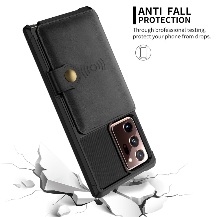 For Samsung Galaxy Note20 Magnetic Wallet Card Bag Leather Phone Case