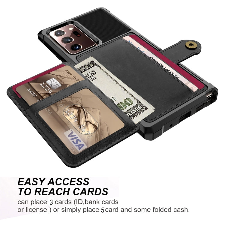 For Samsung Galaxy Note20 Magnetic Wallet Card Bag Leather Phone Case