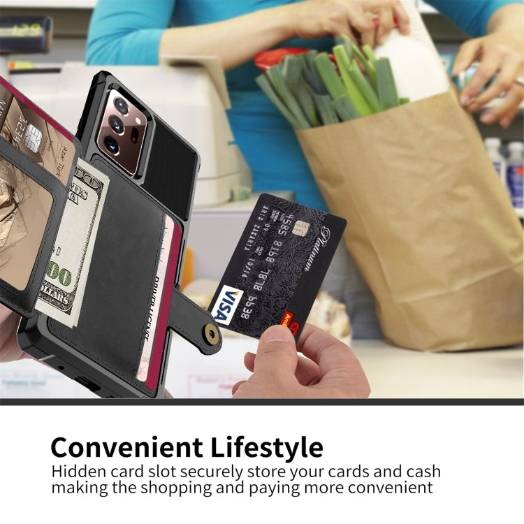 For Samsung Galaxy Note20 Magnetic Wallet Card Bag Leather Phone Case
