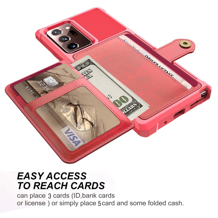 For Samsung Galaxy Note20 Magnetic Wallet Card Bag Leather Phone Case