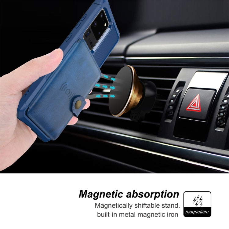 For Samsung Galaxy Note20 Magnetic Wallet Card Bag Leather Phone Case
