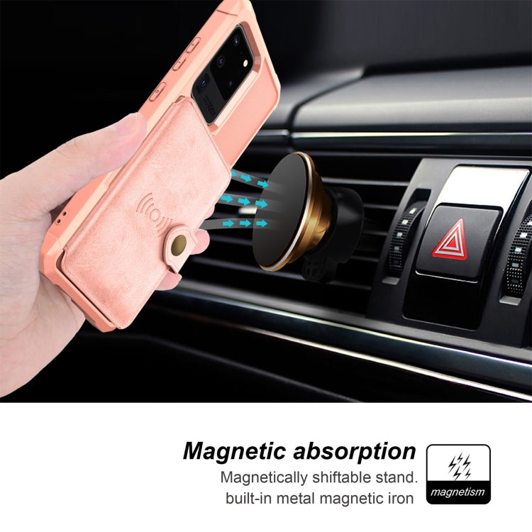 For Samsung Galaxy Note20 Ultra Magnetic Wallet Card Bag Leather Phone Case