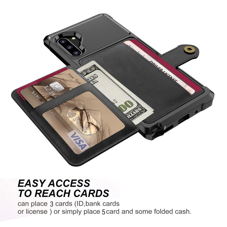 For Samsung Galaxy Note10 Magnetic Wallet Card Bag Leather Phone Case