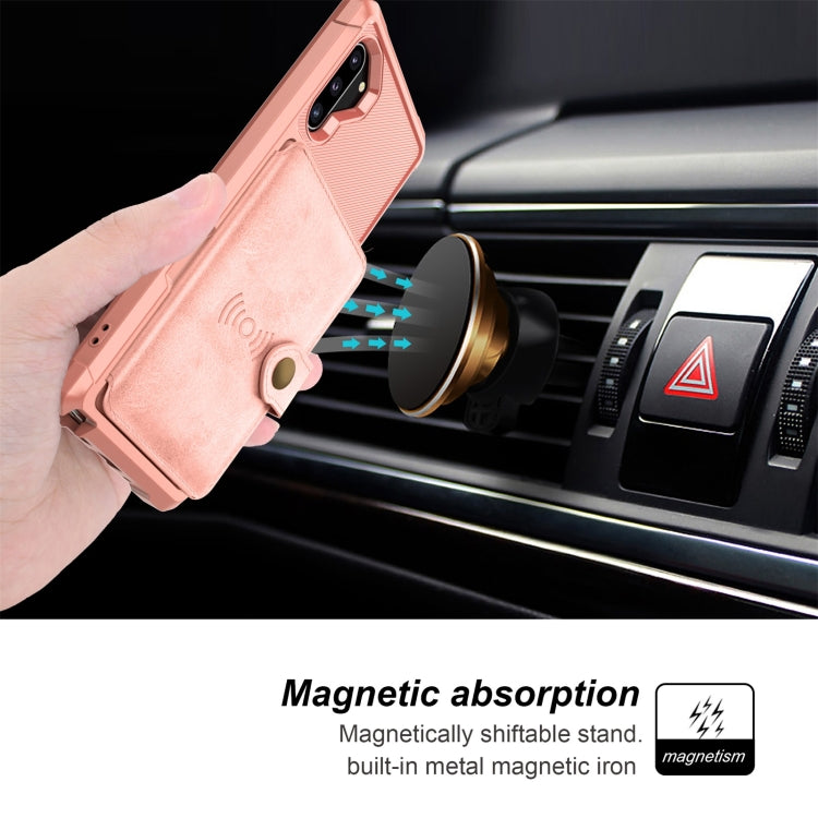 For Samsung Galaxy Note10 Magnetic Wallet Card Bag Leather Phone Case