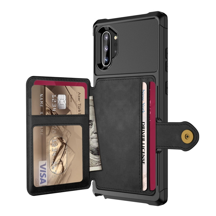 For Samsung Galaxy Note10+ Magnetic Wallet Card Bag Leather Phone Case