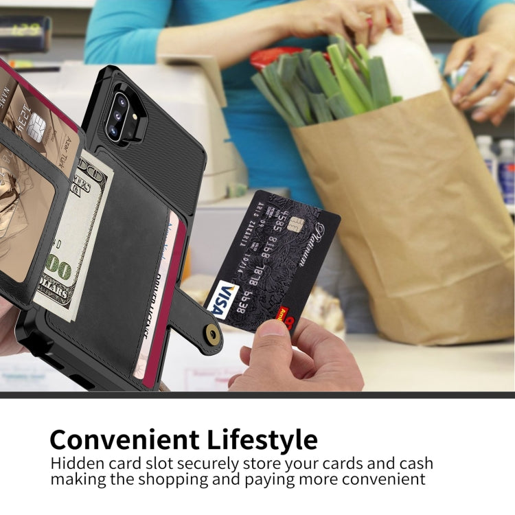 For Samsung Galaxy Note10+ Magnetic Wallet Card Bag Leather Phone Case