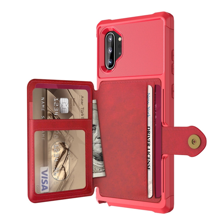 For Samsung Galaxy Note10+ Magnetic Wallet Card Bag Leather Phone Case