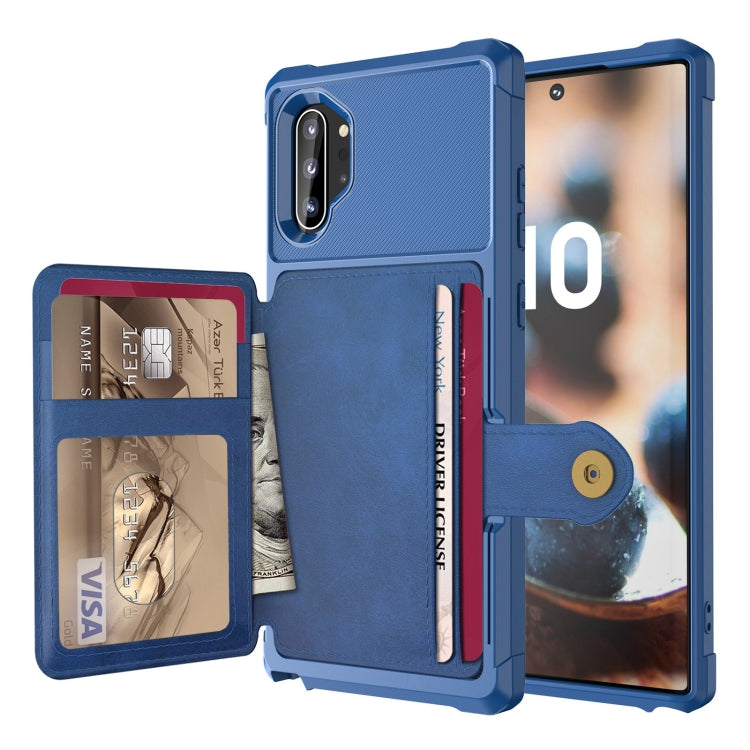 For Samsung Galaxy Note10+ Magnetic Wallet Card Bag Leather Phone Case