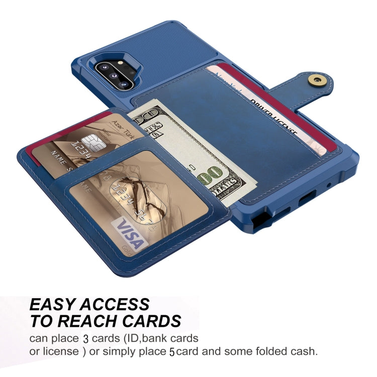 For Samsung Galaxy Note10+ Magnetic Wallet Card Bag Leather Phone Case
