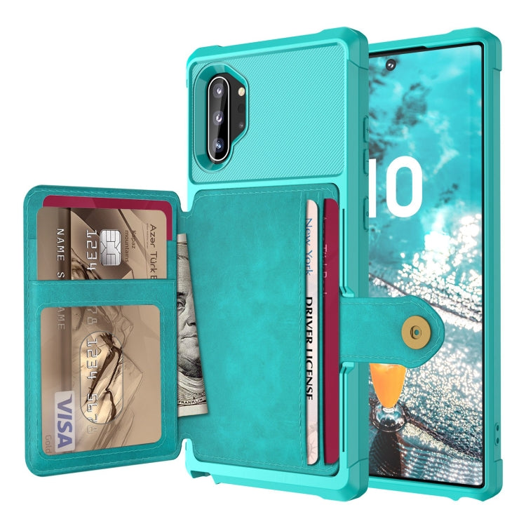 For Samsung Galaxy Note10+ Magnetic Wallet Card Bag Leather Phone Case