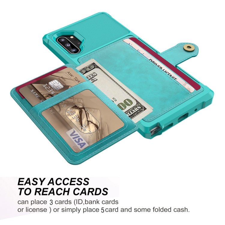 For Samsung Galaxy Note10+ Magnetic Wallet Card Bag Leather Phone Case