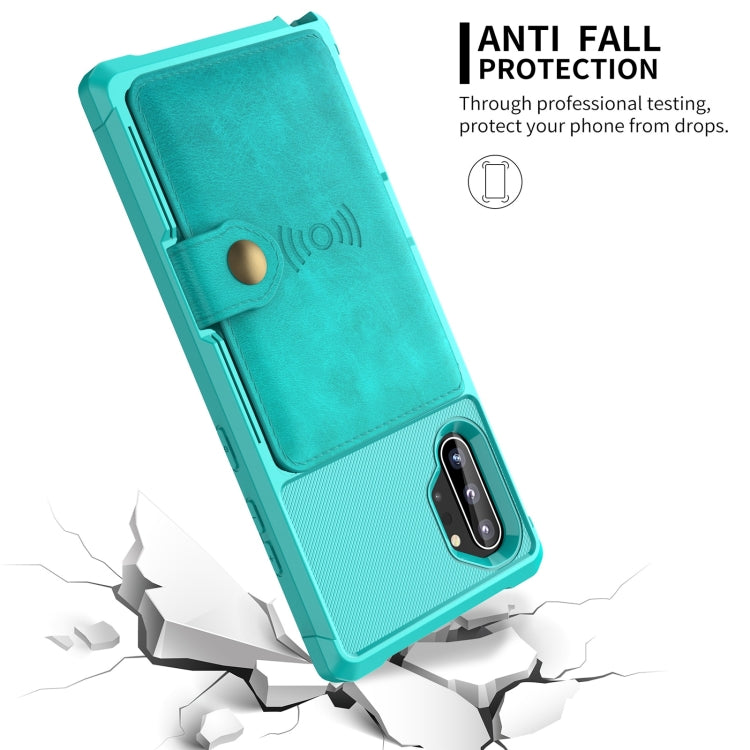 For Samsung Galaxy Note10+ Magnetic Wallet Card Bag Leather Phone Case