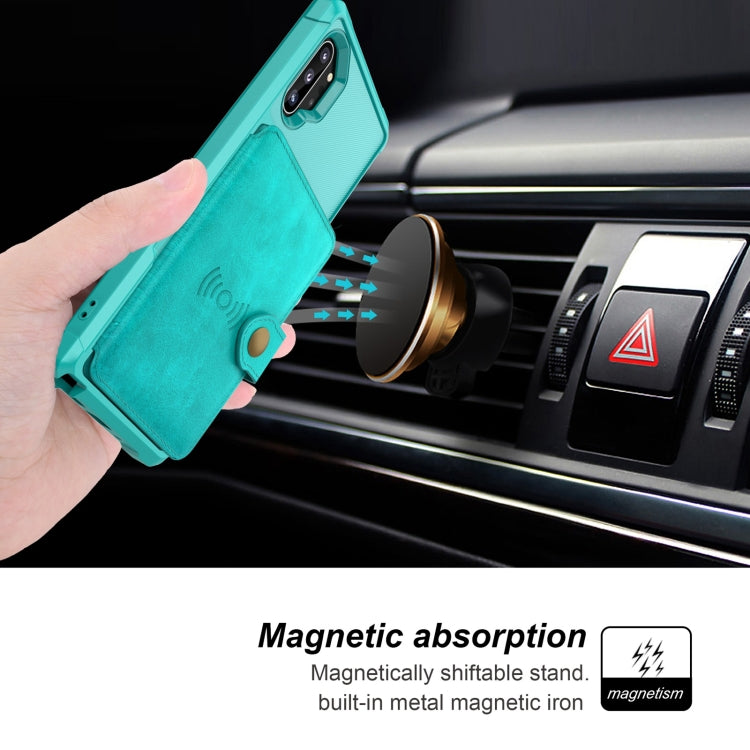 For Samsung Galaxy Note10+ Magnetic Wallet Card Bag Leather Phone Case