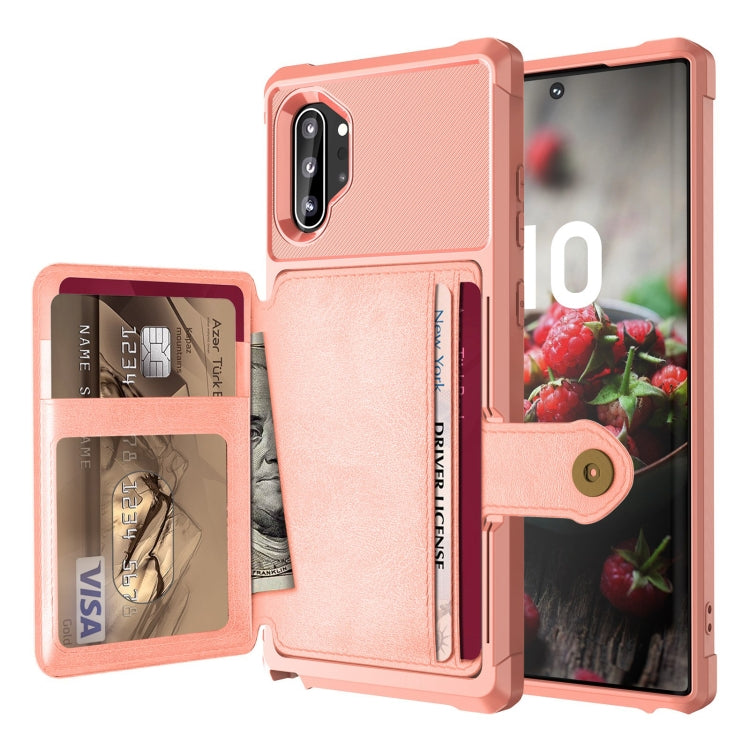 For Samsung Galaxy Note10+ Magnetic Wallet Card Bag Leather Phone Case