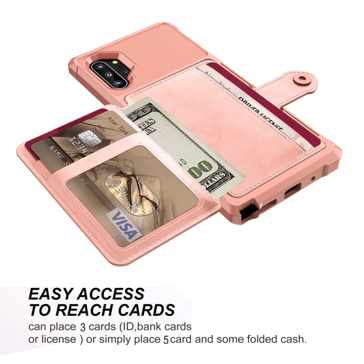 For Samsung Galaxy Note10+ Magnetic Wallet Card Bag Leather Phone Case