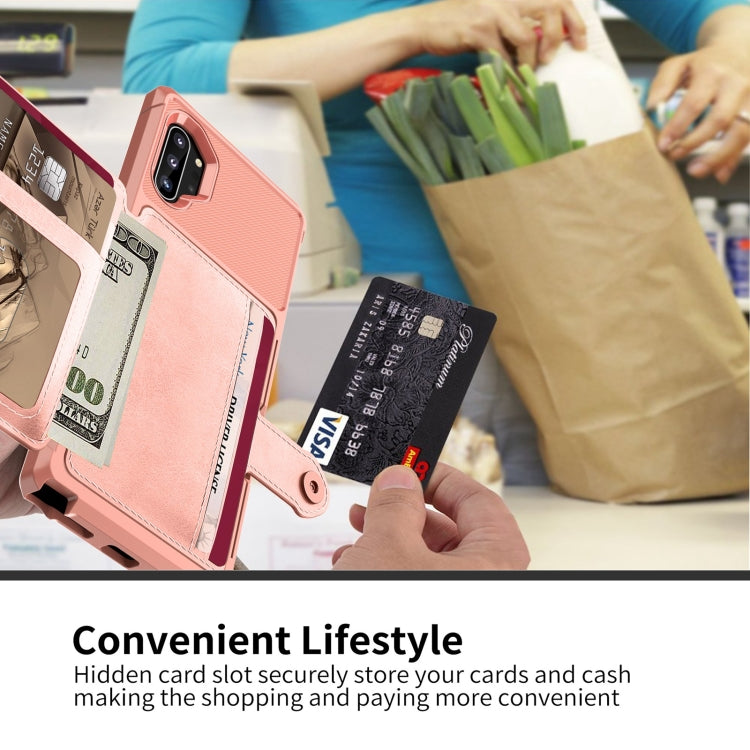 For Samsung Galaxy Note10+ Magnetic Wallet Card Bag Leather Phone Case