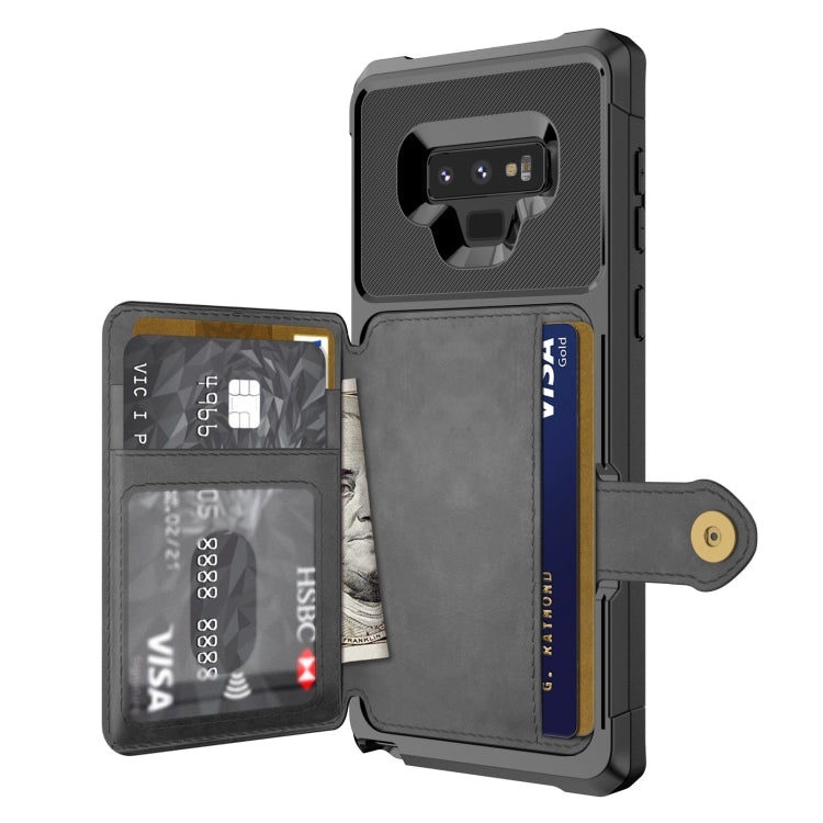 For Samsung Galaxy Note9 Magnetic Wallet Card Bag Leather Phone Case