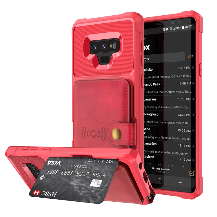 For Samsung Galaxy Note9 Magnetic Wallet Card Bag Leather Phone Case