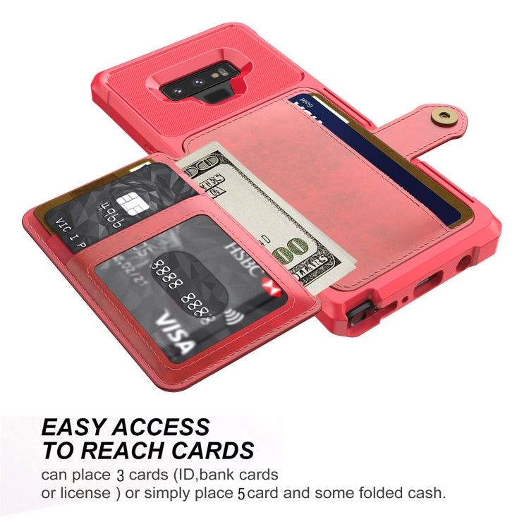 For Samsung Galaxy Note9 Magnetic Wallet Card Bag Leather Phone Case