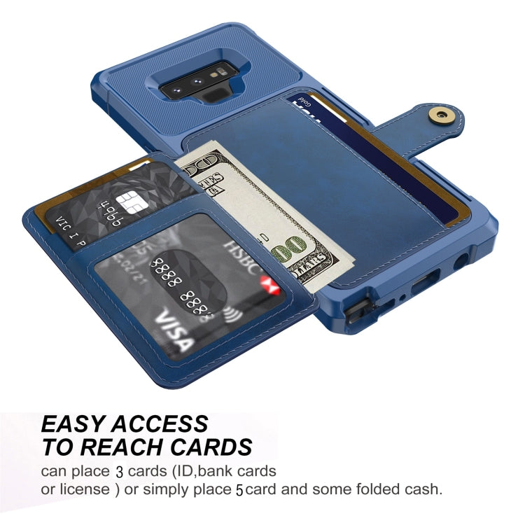 For Samsung Galaxy Note9 Magnetic Wallet Card Bag Leather Phone Case